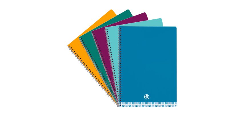 Spiral notebook standard Bruneau 24 x 32 cm large squares 100 pages