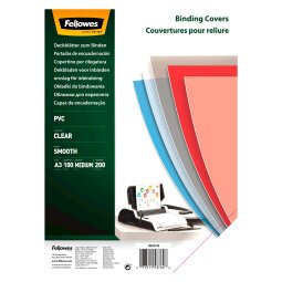 Dekblad voor inbinden PVC 20/100 transparant kleurloos A3 - pak van 100