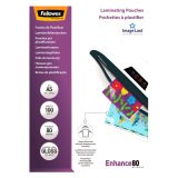 Pochettes de plastification Fellowes A5 80 µ brillantes - Boite de 100