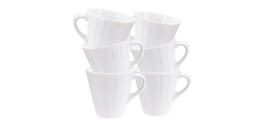Tasse à boissons chaudes en porcelaine 20 cl - Lot de 6