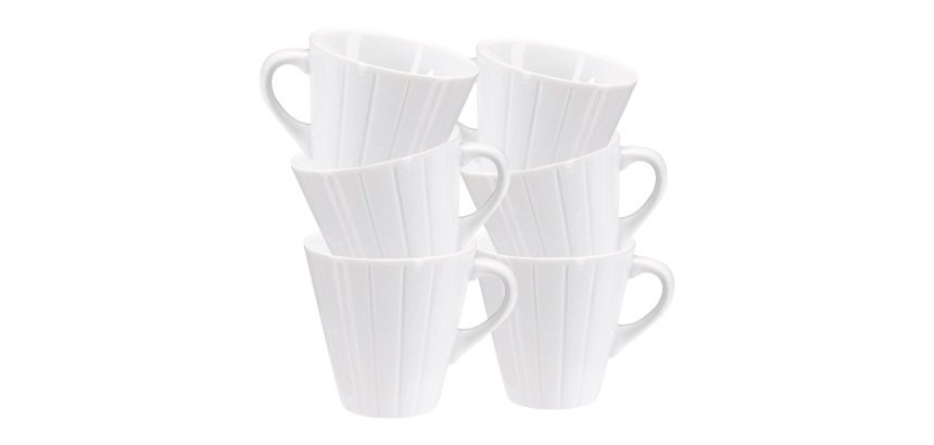 Tasse à boissons chaudes en porcelaine 20 cl - Lot de 6