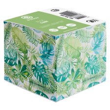 Bloc cube Tropical Bruneau dos encollé 90 x 90 mm - bloc de 600 feuilles