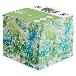 Bloc cube Tropical Bruneau dos encollé 90 x 90 mm - bloc de 600 feuilles