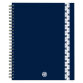 Blocco spiralato A5+ carta bianca 80g quadretti 5 mm 160 fogli con copertina in cartoncino rigido laminato blu notte