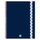 Blocco spiralato A4+ carta bianca 80g quadretti 5 mm 160 fogli con copertina in cartoncino rigido laminato blu notte