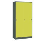 Armoire Harmonie H 180 x L 90 x P 44 cm corps anthracite portes coulissantes couleur