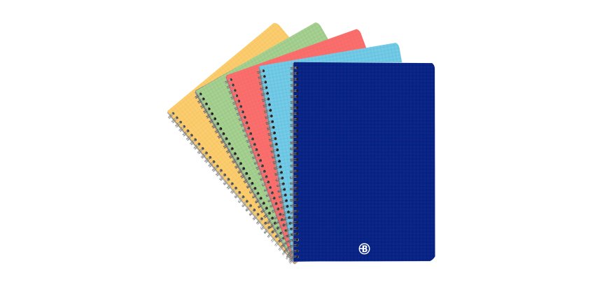 Cuaderno tapa polipropileno Bruneau A4 21x29,7 cm cuadricula 5x5 mm 100 páginas