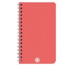 Carnet spirale acidulé Bruneau 9 x 14 cm petits carreaux 100 pages