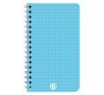 Carnet spirale acidulé Bruneau 9 x 14 cm petits carreaux 100 pages