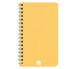 Carnet spirale acidulé Bruneau 9 x 14 cm petits carreaux 100 pages