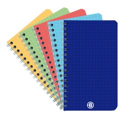 En_carnet polypro assorti bruneau 9x14cm 100p 5x5