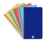 Carnet spirale acidulé Bruneau 9 x 14 cm petits carreaux 100 pages