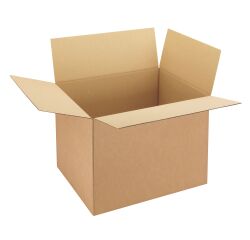 Amerikaanse doos bruine kraft enkel gegolfd B 50 x D 40 x H 30 cm