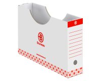 Etui de classement carton Bruneau dos 8 cm rouge