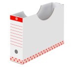 Etui de classement carton Bruneau dos 8 cm rouge