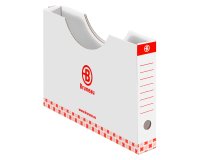 Etui de classement carton Bruneau dos 5 cm rouge