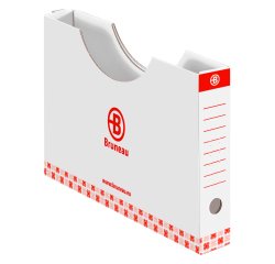 Etui de classement carton Bruneau dos 5 cm rouge