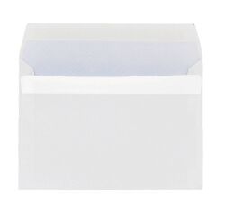 Sobre 114 x 162 mm presupuesto 80 g  sin ventana auto blanco - Caja de 500