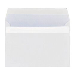 Envelop 114 x 162 mm budget 80 g wit zonder venster - doos van 500 stuks