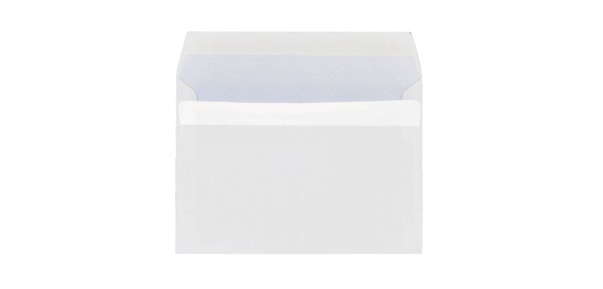 Umschlag 114 x 162 mm Budget 80 g ohne Fenster auto weiß - Box mit 500 Stück