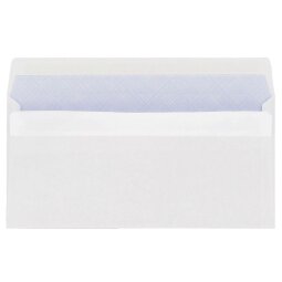 Enveloppe 110 x 220 mm budget 80 g SF auto blanche - Boîte de 500