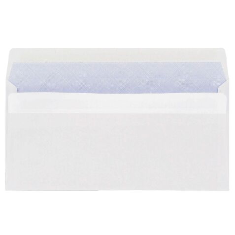 Enveloppe 110 x 220 mm budget 80 g SF auto blanche - Boîte de 500