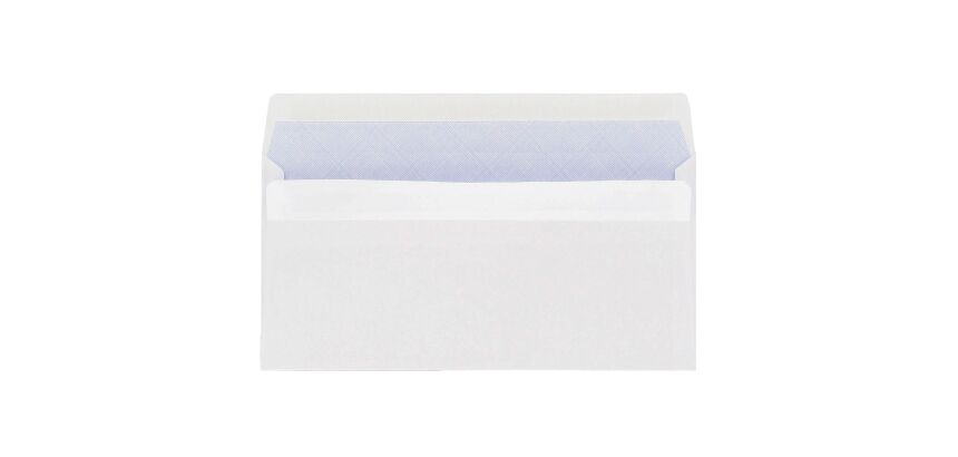 Enveloppe 110 x 220 mm budget 80 g SF auto blanche - Boîte de 500