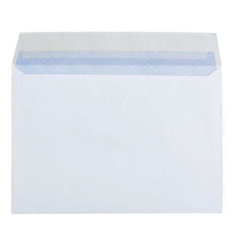 Enveloppe 114 x 162 mm Budget 80 g SF bde protec. blanche - Boîte de 500