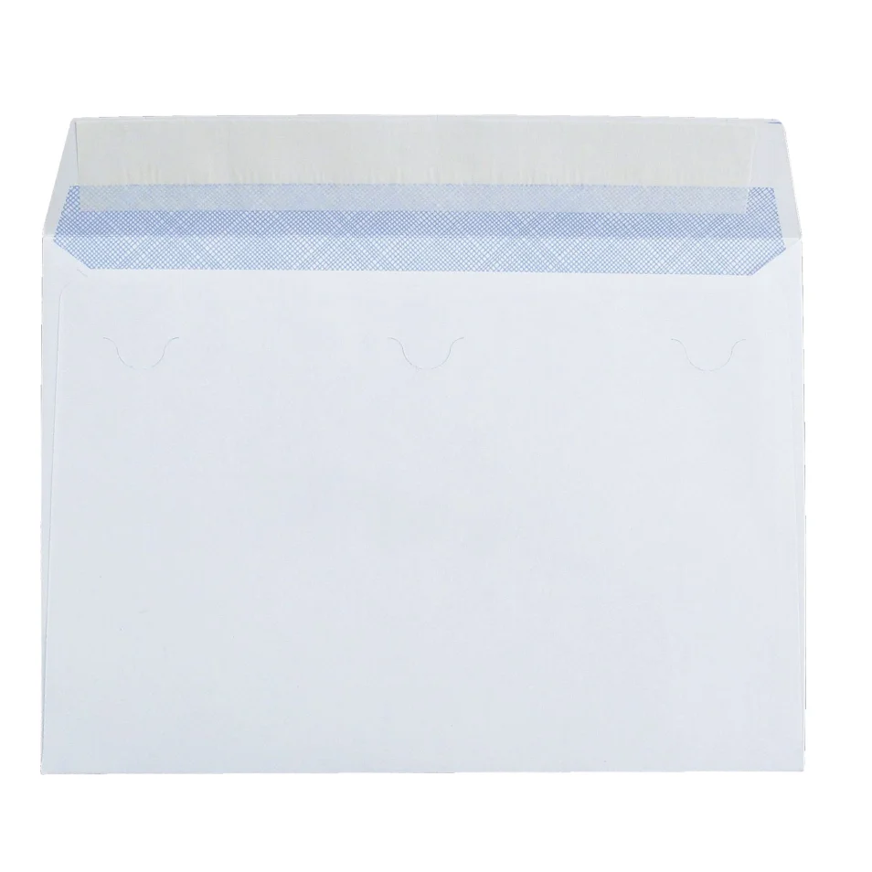 Bloc de 25 enveloppes blanches DL 110x220 90 g/m² précasées bande de  protection 