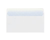 Sobre 110 x 220 mm presupuesto 80 g  sin ventana banda protectora blanca - Caja de 500