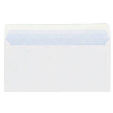 Envelop 110 x 220 mm budget 80 g zonder venster met beschermstrook wit - doos van 500