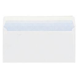 Envelop 110 x 220 mm budget 80 g zonder venster met beschermstrook wit - doos van 500