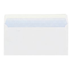 Envelope 110 x 220 mm budget 80 g SF white protective strip - Box of 500