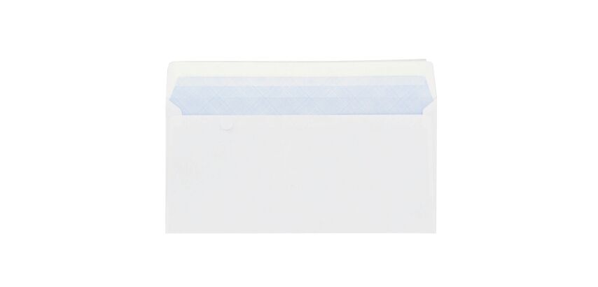 Envelope 110 x 220 mm budget 80 g SF white protective strip - Box of 500