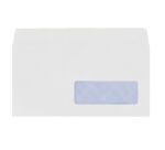 Enveloppe 110 x 220 mm Budget 80 g avec fenêtre 35 x 100 mm blanche - Boîte de 500