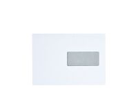 Sobre 162 x 229 mm presupuesto 80 g con ventana banda protectora blanca - Caja de 500