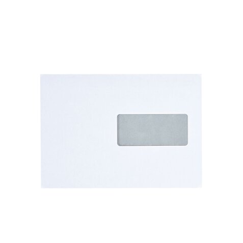 Enveloppe 162 x 229 mm budget 80 g avec fenêtre bande protectrice blanche - Boîte de 500
