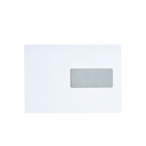 Sobre 162 x 229 mm presupuesto 80 g con ventana banda protectora blanca - Caja de 500