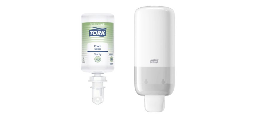 Jabón en espuma Tork Clarity - 6 Recargas de 1L + Dispensador GRATIS