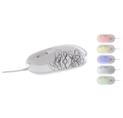 Ratón con cable con luminoterápia Lumy TnB color blanco