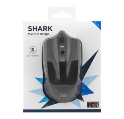 Ratón con cable Shark TnB color negro