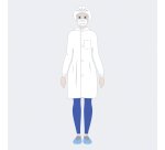 Kit visitatore monouso in PLP bianco, 1 unità