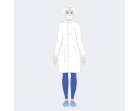 Kit visitatore monouso in PLP bianco, 1 unità