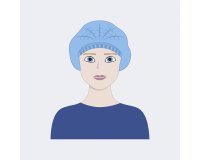 Cuffia monouso in PLP azzurro, 100 unità