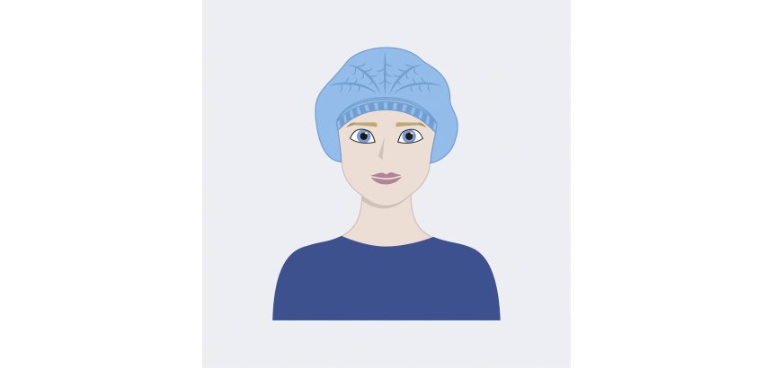 Cuffia monouso in PLP azzurro, 100 unità