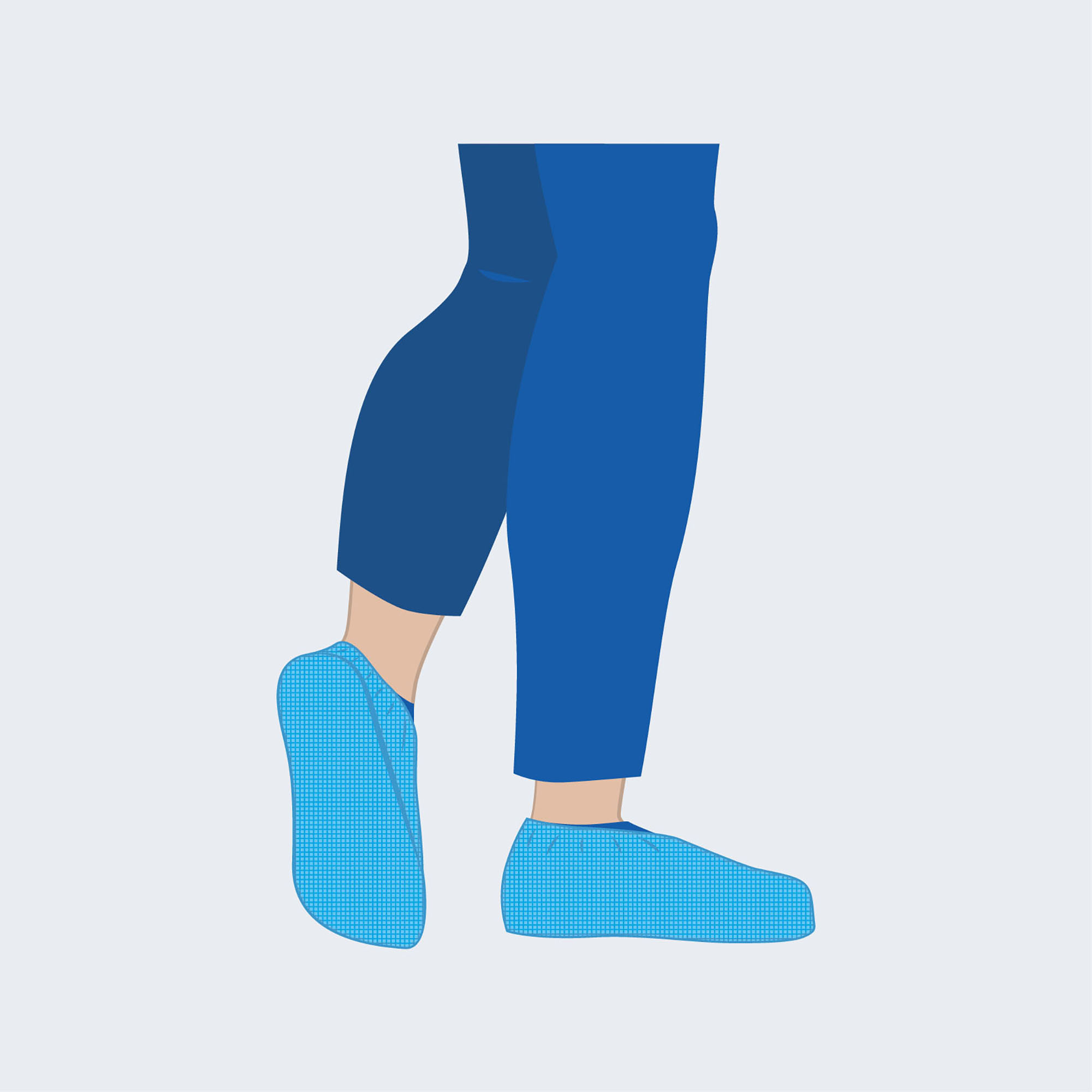 Sovrascarpe In PE Azzurre Con Elastico Caviglia | VINCAL - Foto 2