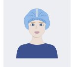 Cuffia monouso detectable in PLP azzurro, 100 unità