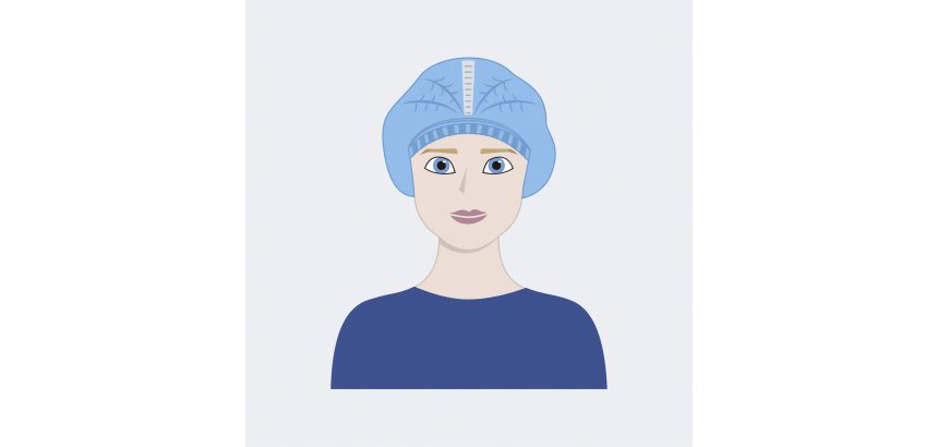 Cuffia monouso detectable in PLP azzurro, 100 unità