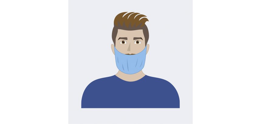 Copribarba monouso in PLP azzurro, 100 unità