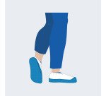 Sovrascarpe monouso in PLP azzurro, 50 unità